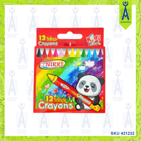 NIKKI 12 WAX CRAYONS NC-1212