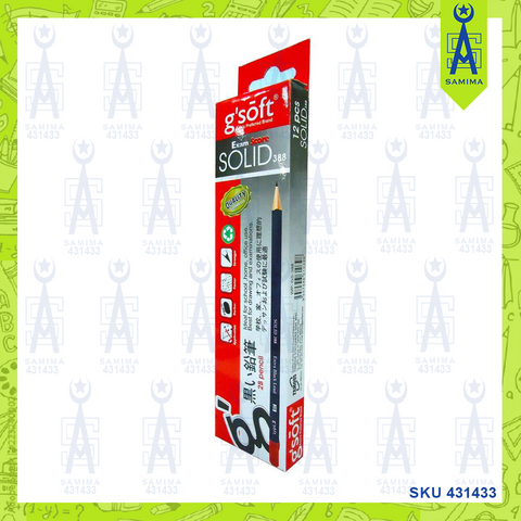 G'SOFT 2B PENCIL GS-WP-388-6 V/PACK