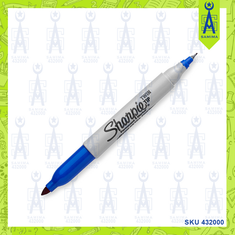 SHARPIE TWIN TIP PERMANENT MARKER FINE BLUE