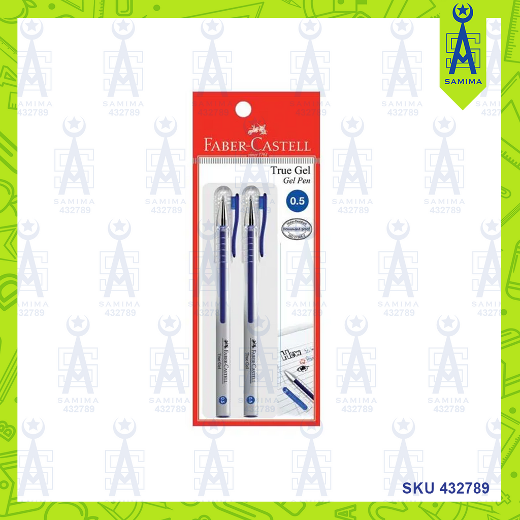 FABER CASTELL TRUE GEL PEN 0.5 2'S BLUE – Samima