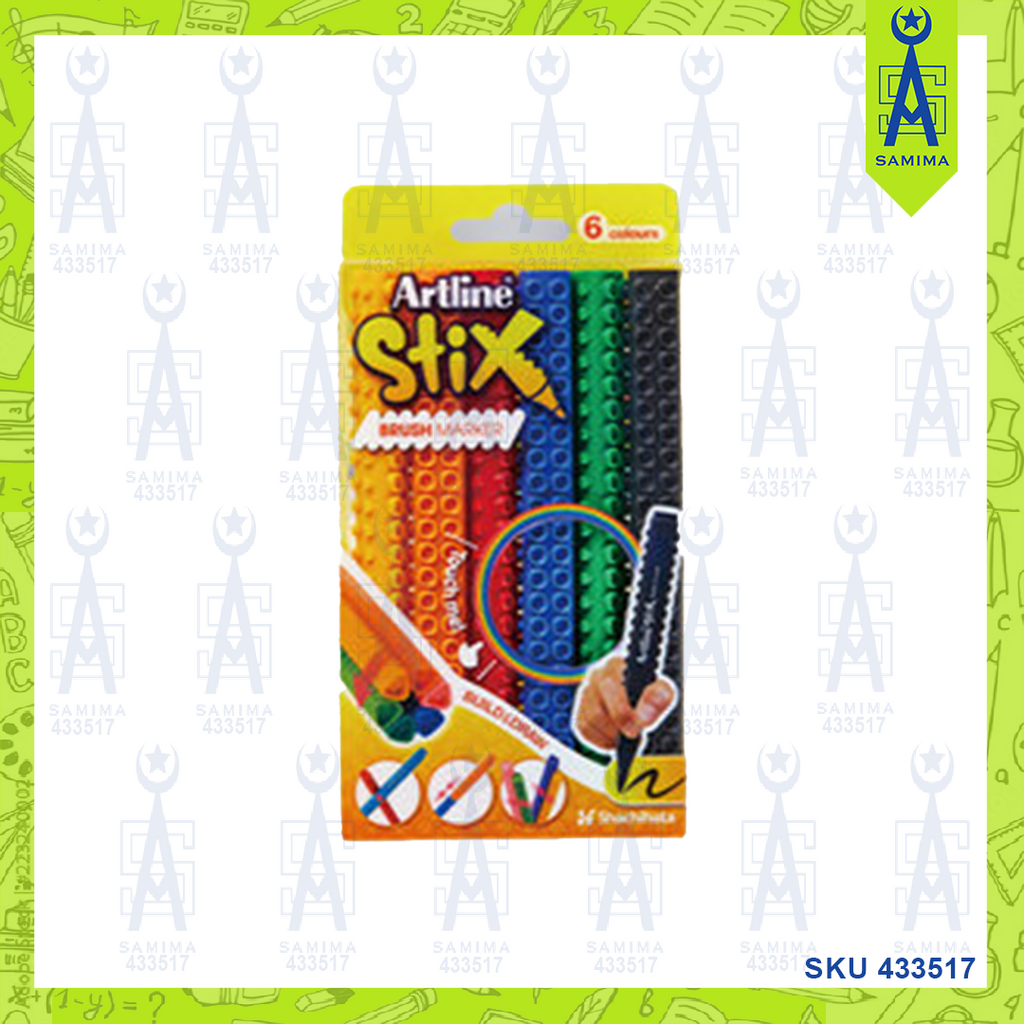 ARTLINE STIX BRUSH MARKER 6 COLOURS / PKT – Samima