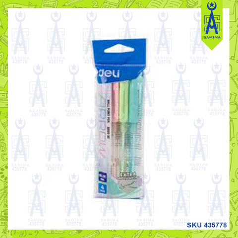 DELI Q03032 ARROW BALL POINT PEN 0.7MM 4'S / PACK