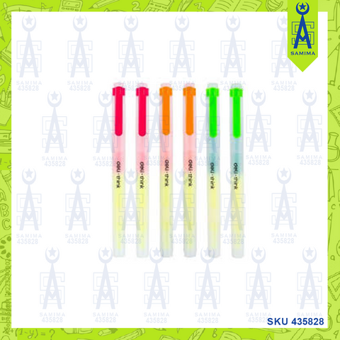 DELI U35304 HIGHLIGHTER COLOURS 6'S / PACK