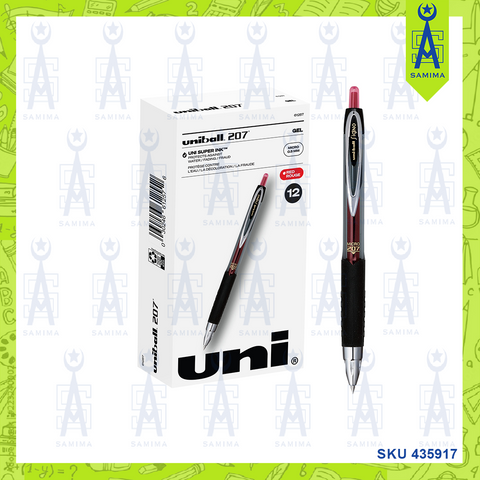 UNIBALL SIGNO 0.5 GEL PEN RED UMN-207F MICRO