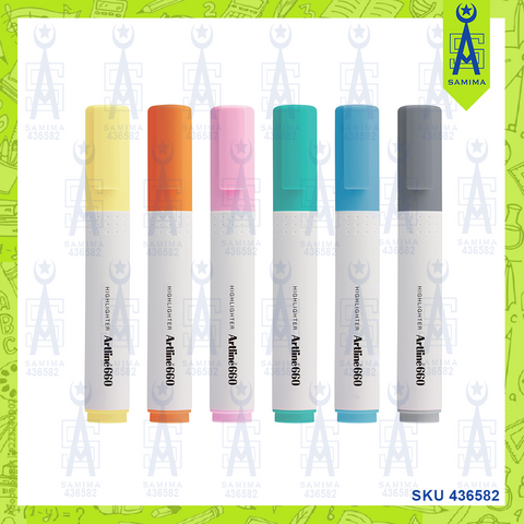 ARTLINE EK-660N SHACHIHATA PASTEL HIGHLIGHTER 6'S