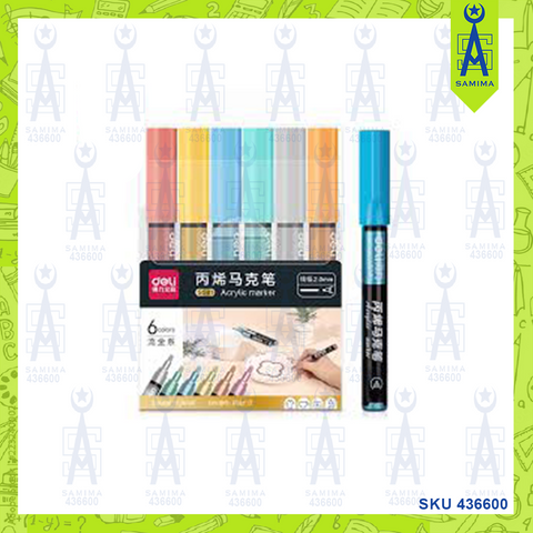 DELI S581 ACRYLIC MARKER 6'S / BOX