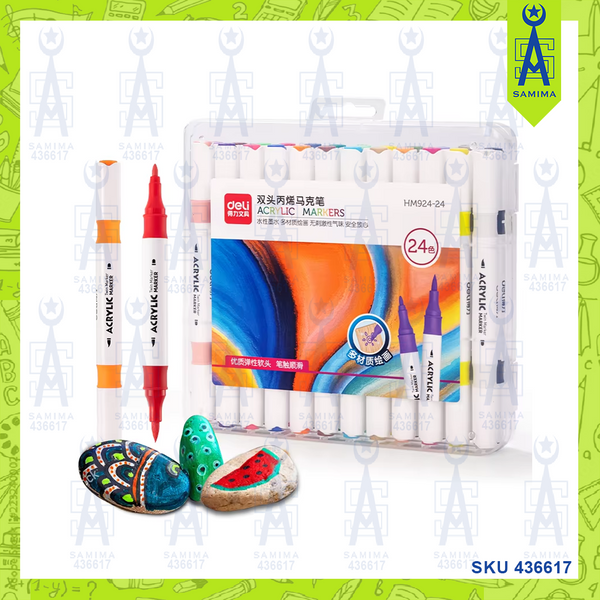 DELI HM924-24 ACRYLIC MARKER 24'S / BOX – Samima