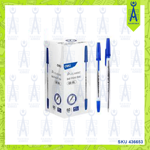 DELI Q6-MT-BL BALL PEN BLUE 0.7MM 7'S / CARD