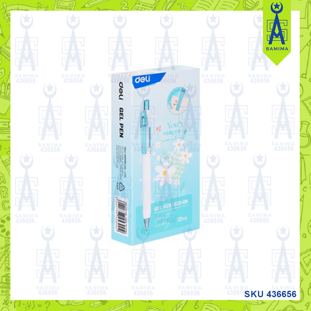 DELI G22-GN GEL PEN GREEN 0.5MM – Samima