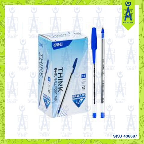 DELI Q4-BL BALL POINT PEN BLUE 1.0MM 1'S