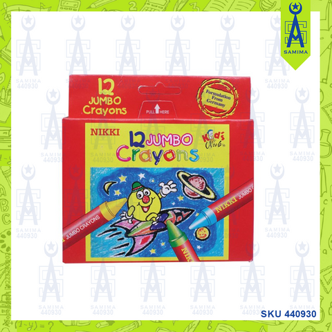 NIKKI 12 JUMBO CRAYONS NJC1312