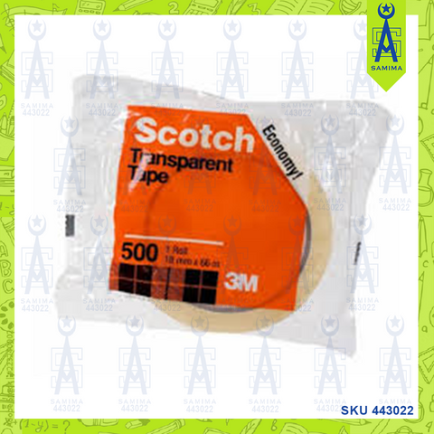 3M SCOTCH TRANSPARENT TAPE 18X66M 500BB