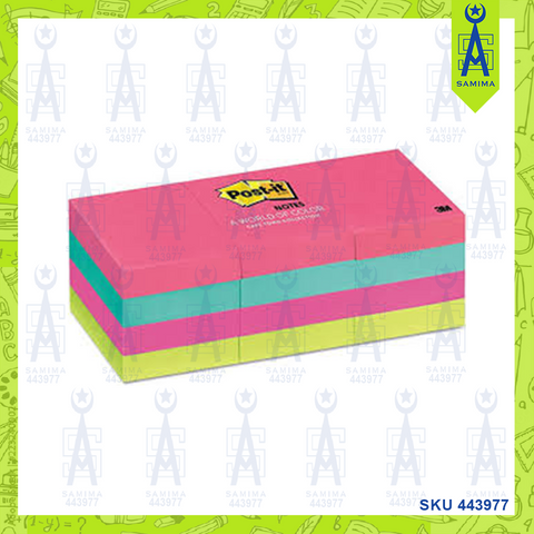 3M POST-IT NOTE 1.5"X2" ULTRA&NEON 653-AU &AN