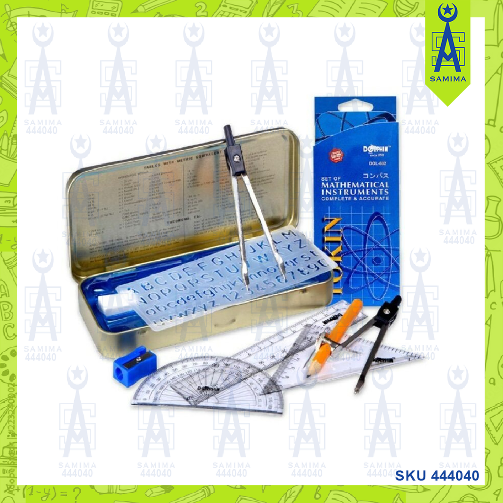 DOLPHIN MATHEMATICAL INSTRUMENTS SET DOL-602 – Samima