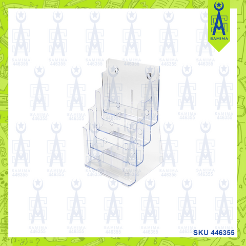 DEFLECTO 77441 4 COMPARTMENT ACRYLIC STAND A4