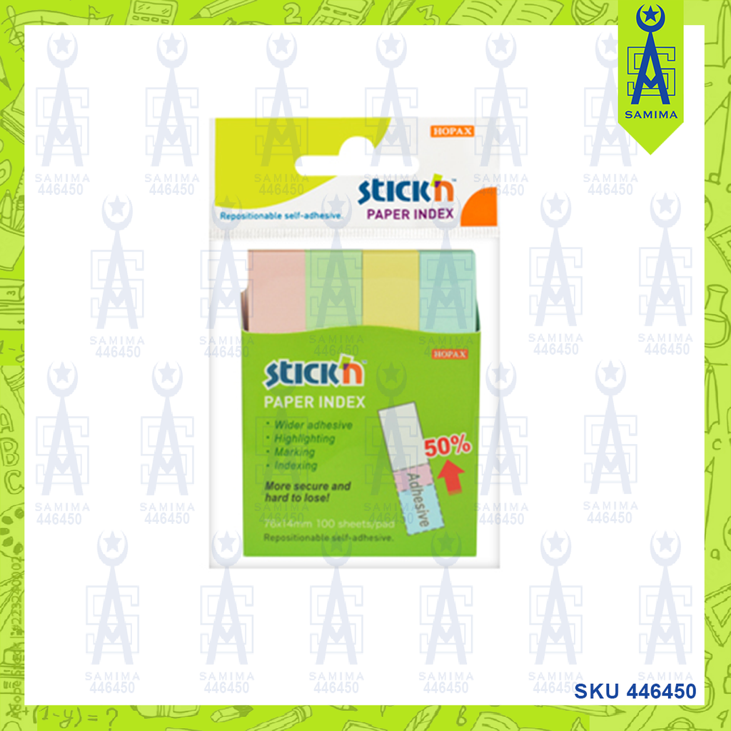 HOPAX STICK N PAPER INDEX 76 X 14 MM 100 'S 21614 – Samima