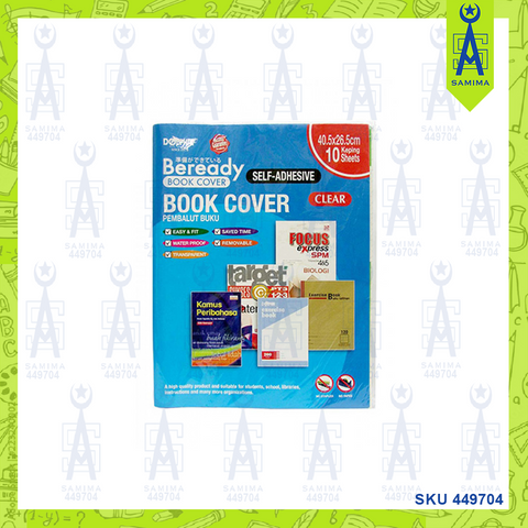 DOLPHIN SELF ADHESIVE BOOK COVER CLEAR 40.5X26.5