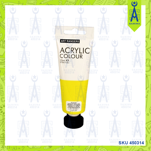 ART RANGER ACRYLIC COLOUR TUBE 75ML YELLOW