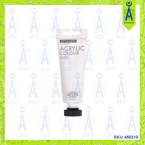 ART RANGER ACRYLIC COLOUR TUBE 75ML WHITE