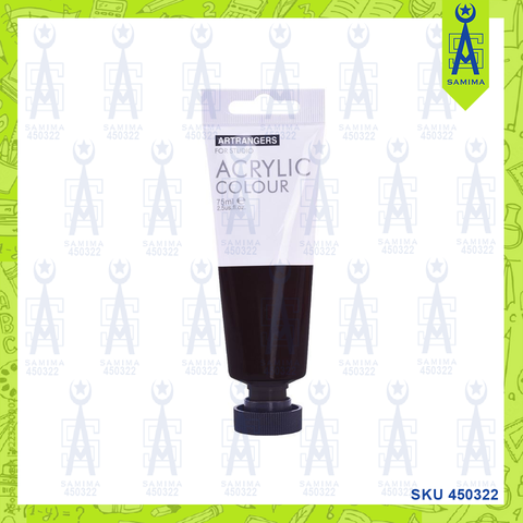 ART RANGER ACRYLIC COLOUR TUBE 75ML BLACK