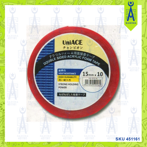 UNI  ACE DOUBLE SIDED ACRYLIC FOAM TAPE 15MM X 10Y