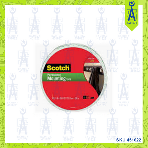 SCOTCH PERMANENT MOUNTING TAPE 19MM X 8.89M 110S