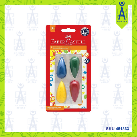 FABER CASTELL FIRST GRIP CRAYONS 6'S 122704