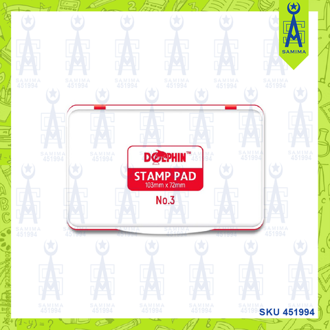 DOLPHIN STAMP PAD NO-3 RED