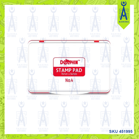 DOLPHIN STAMP PAD NO-4 RED