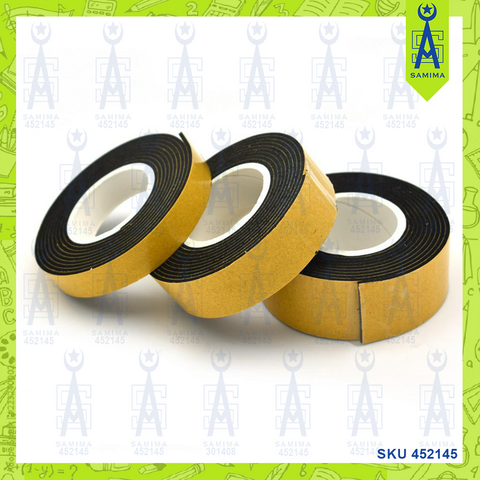 UNI ACE DOUBLE SIDED EVA FOAM TAPE BLACK12MM X 5Y