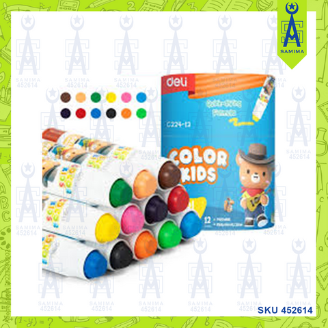 DELI C224-12 GEL CRAYONS 12'S / TUBE BOX