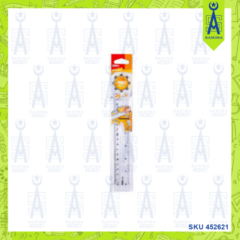 DELI G01612 PIONEER GRIP ACRYLIC RULER 20CM