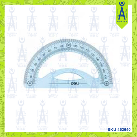 DELI H16 WOOVE PROTRACTOR 180'D, 12CM