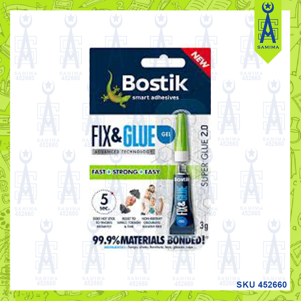 BOSTIK FIX & GLUE GEL 3G – Samima