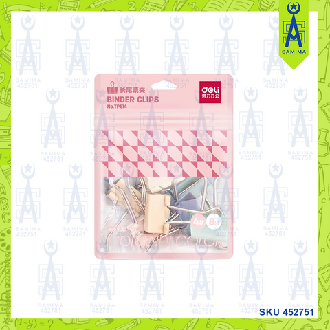 DELI TP514 BINDER CLIPS #4 8'S / PACK