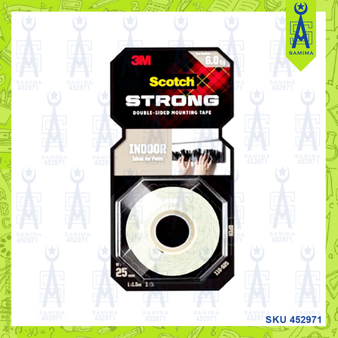 3M 110-S25 25MM INDOOR DOUBLE SIDED MOUNTING TAPE