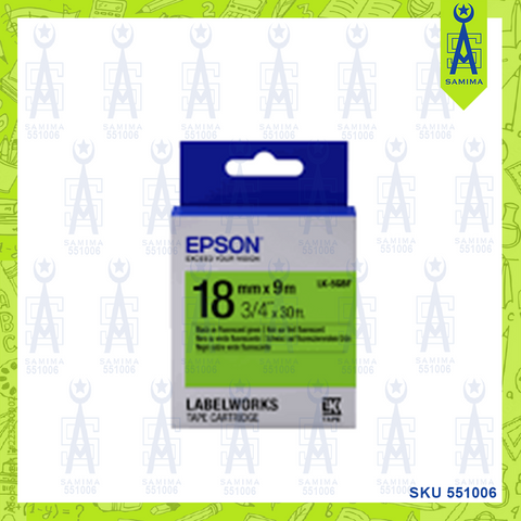 EPSON LABEL TAPE CARTRIDGE 18MM X 9M GREEN