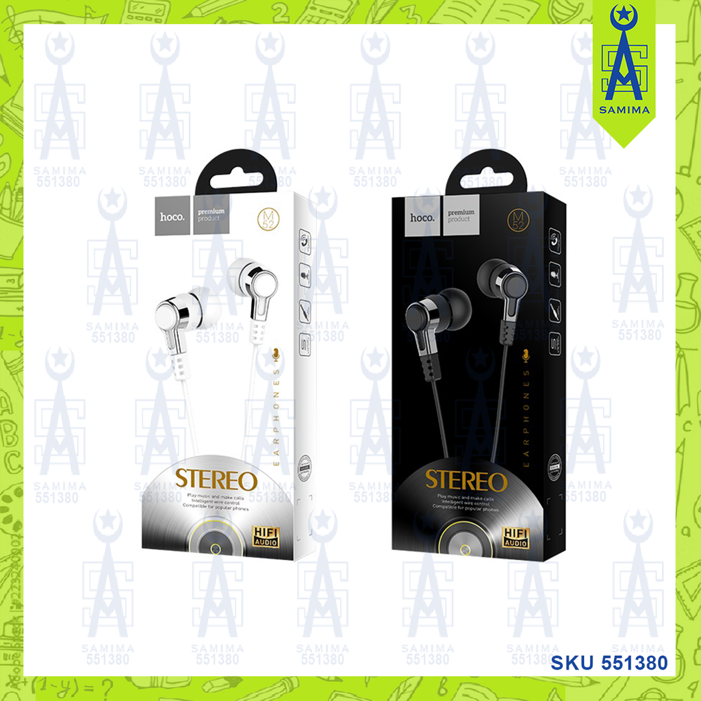 HOCO M52 RHYME UNIVERSAL WIRED EARPHONE W MIC – Samima