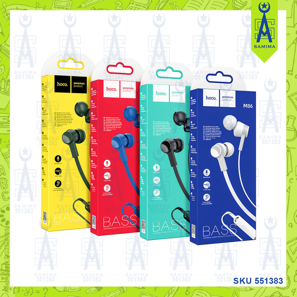 551383 HOCO M86 OCEANIC UNIVERSAL EARPHONES WITH MIC – Samima