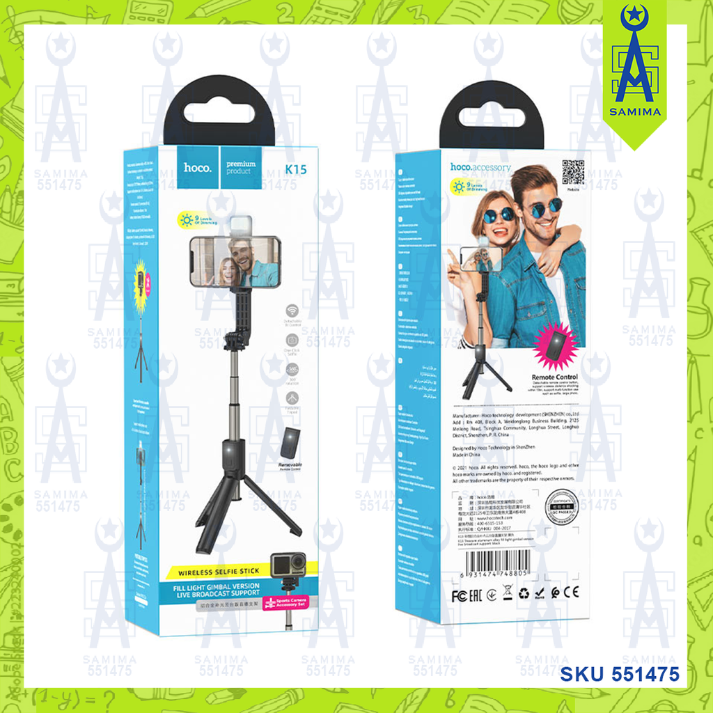 HOCO K15 AI ALLOY FILL LIGHT GIMBAL VER LIVE SUPPO – Samima
