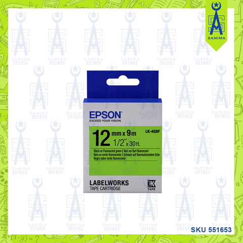 EPSON LABEL TAPE CARTRIDGE 36MM X 9M GREEN