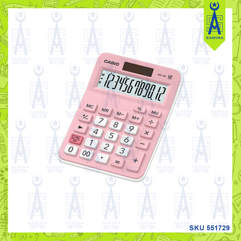 CASIO MX-12B PINK 12 DIGIT WAY POWER CALCULATOR