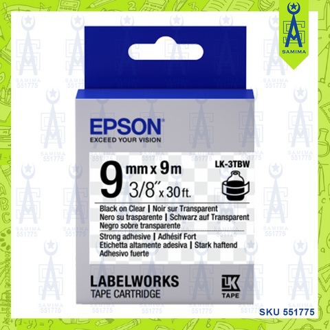 EPSON LABEL TAPE CARTRIDGE 9MM X 9M WHITE