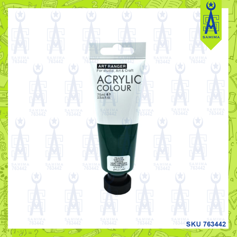 ART RANGER ACRYLIC COLOUR TUBE 75ML VIRIDIAN