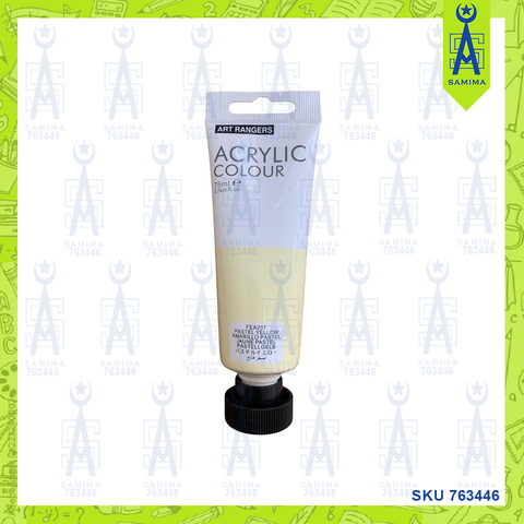 ART RANGER ACRYLIC COLOUR TUBE 75ML PASTEL YELLOW