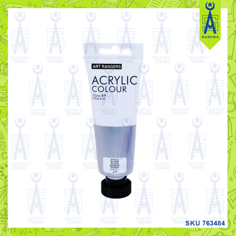 ART RANGER ACRYLIC COLOUR TUBE 75ML SILVER