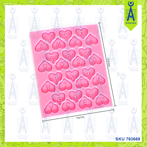 ART NATION D0128 SILICON MOULDS LETTERS, HEART