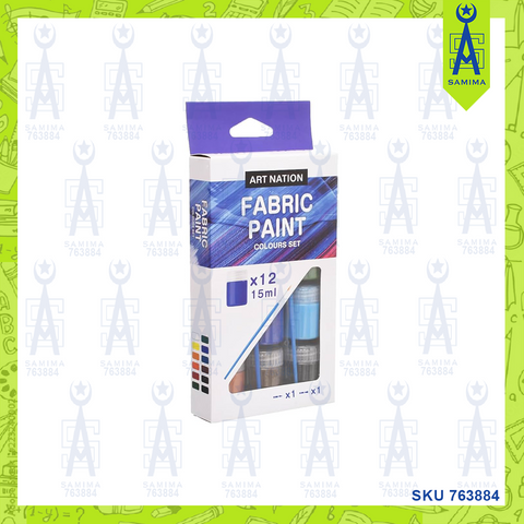 ART NATION FAC1215 FABRIC COLOURS SET12'S X 15ML