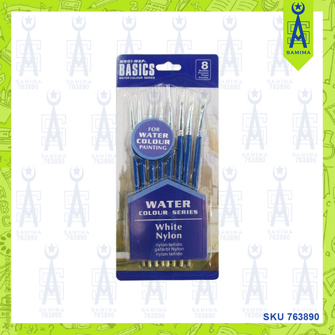 ART RANGERS WHITE NYLON BRUSH FOR WATER COLOUR 8'S