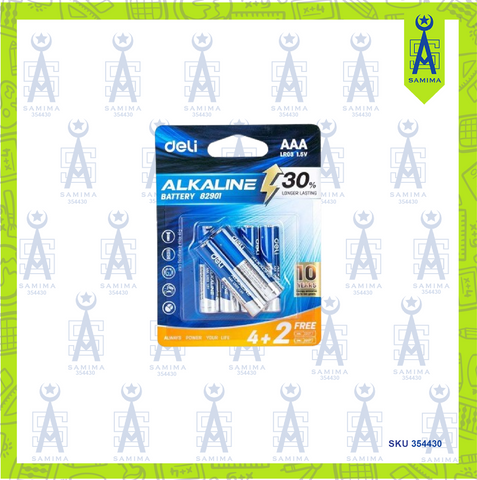 DELI 82903 ALKALINE BATTERY AAA LR03 4'S / PACK